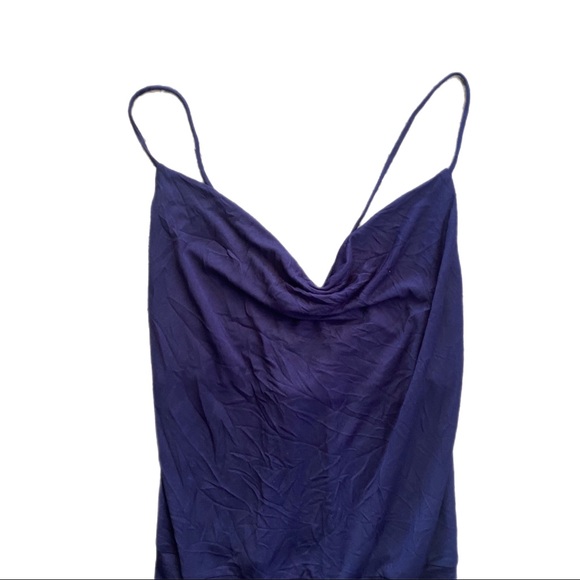 Intermix Blue Rihannon Scoop Neck Jersey Bodysuit medium nwt xsmall small - Picture 5 of 8